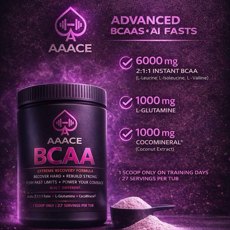 AAACE BCAA Fitness Supplement - Branched-Chain Amino Acids for Muscle Recovery & Performance