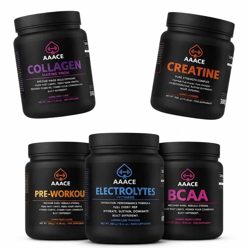 AAACE Ultimate Stack Bundle - Preworkout, BCAAs, Electrolytes, Creatine, Collagen Marine Pro+ - Comprehensive Collection for AAACE Enthusiasts